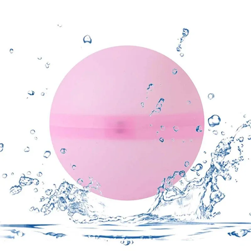 12pcs Reusable Water Fighting Balls Adults Kids Summer Swimming Pool Silicone Water Playing Toys Pool Water Bomb Balloons Games