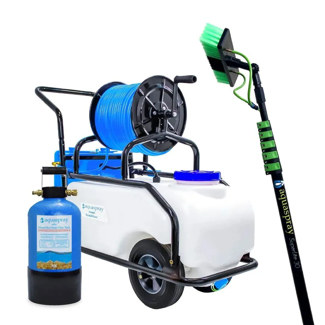 16 Gallon AquaSpray Rolling Water Tank for Commercial Window and Solar Panel Cleaning