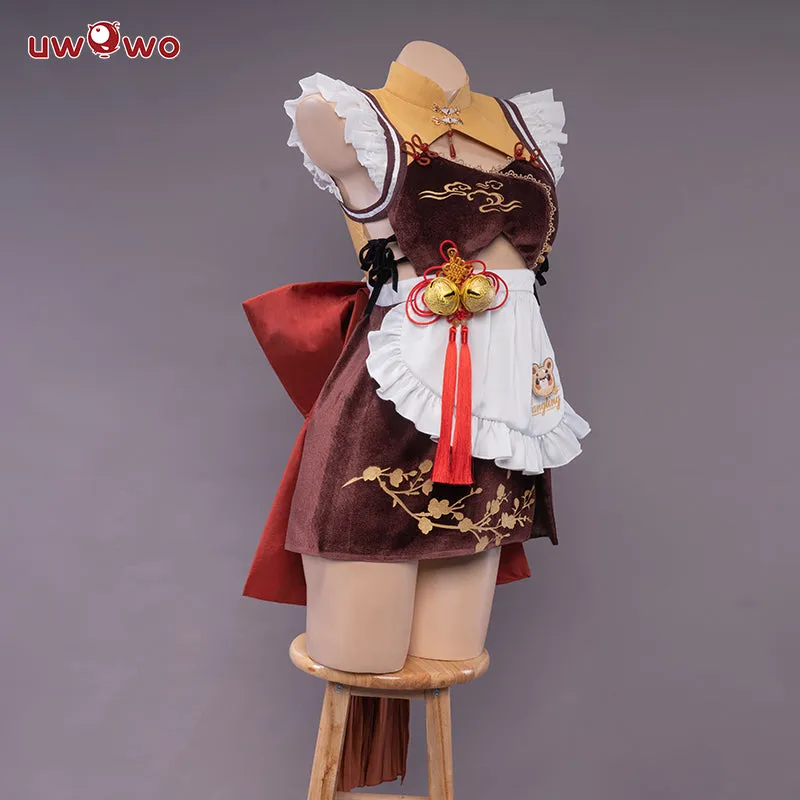 Exclusive Limited Time Offer - 30th Midnight Flash Sale: Uwowo Licensed Genshin Impact Fanart, Xiangling Maid Version Cosplay Costume