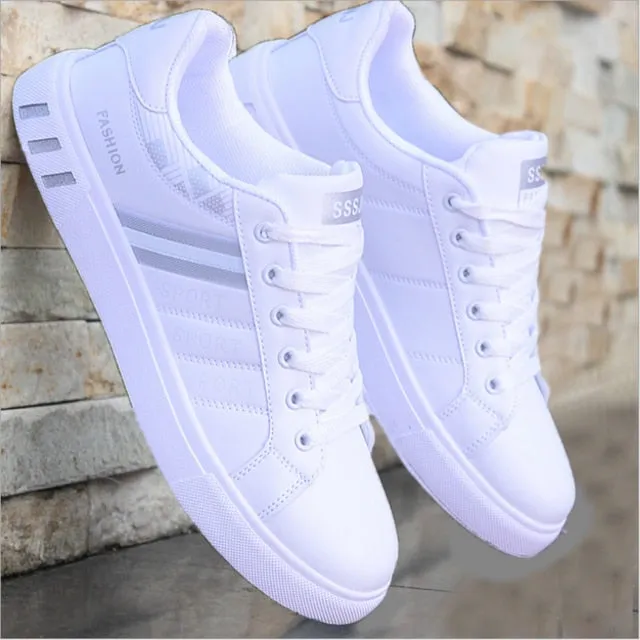 Amozae- Men Shoes Flat Summer Breathable Shoes Light Casual Shoes Male Tenis Masculino Sneakers White Business Travel Shoees