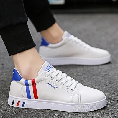 Amozae- Men Shoes Flat Summer Breathable Shoes Light Casual Shoes Male Tenis Masculino Sneakers White Business Travel Shoees