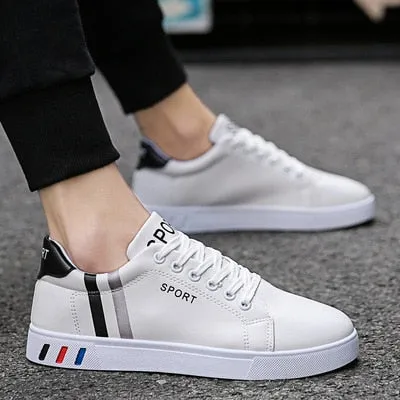 Amozae- Men Shoes Flat Summer Breathable Shoes Light Casual Shoes Male Tenis Masculino Sneakers White Business Travel Shoees