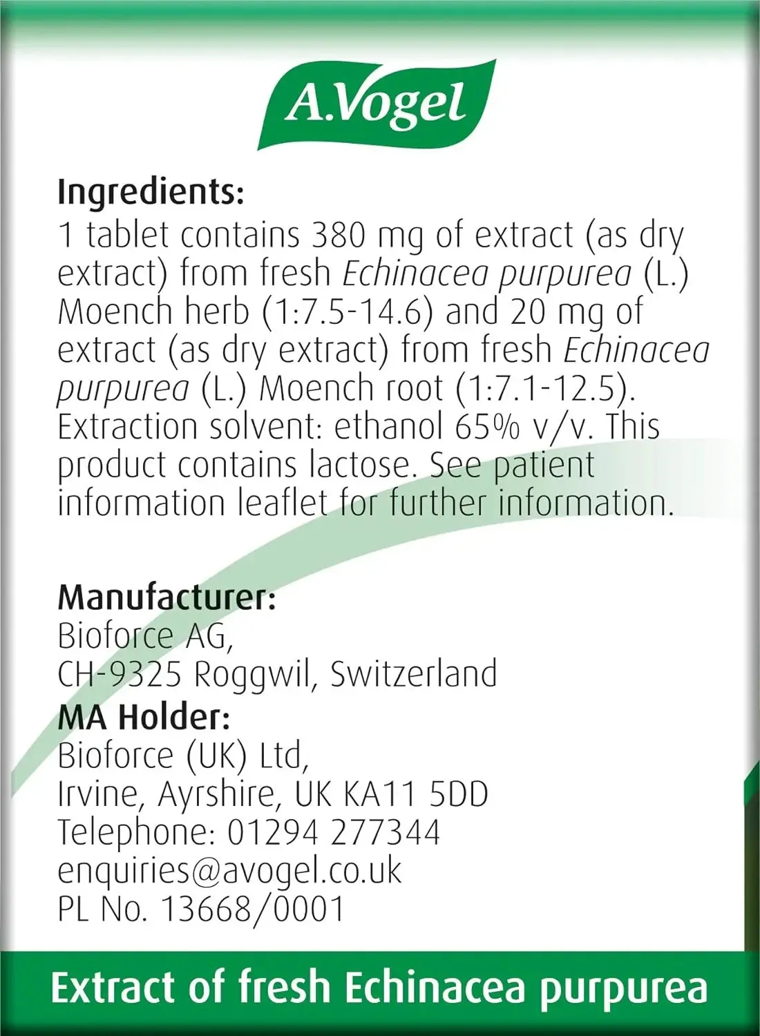 A.Vogel Echinaforce Echinacea Cold & Flu Tablets