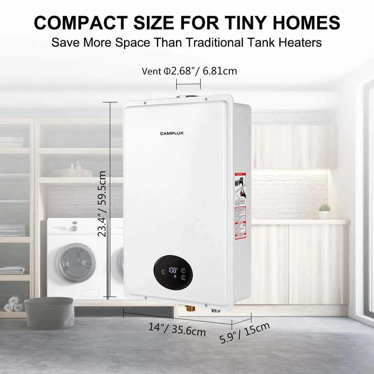 Camplux CA528 (CSA) 5.28 GPM Indoor Tankless Propane Water Heater