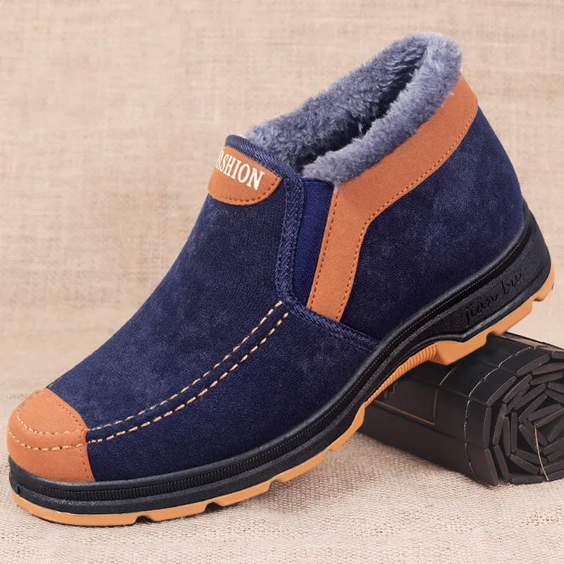 DopeStride™ blauwe katoenen dikke comfortabele winterschoenen