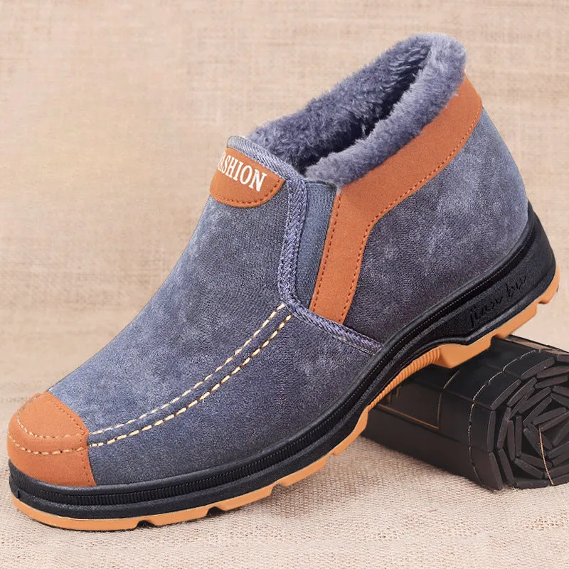 DopeStride™ blauwe katoenen dikke comfortabele winterschoenen