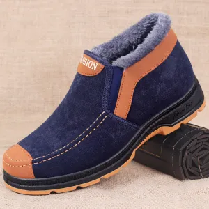 DopeStride™ blauwe katoenen dikke comfortabele winterschoenen