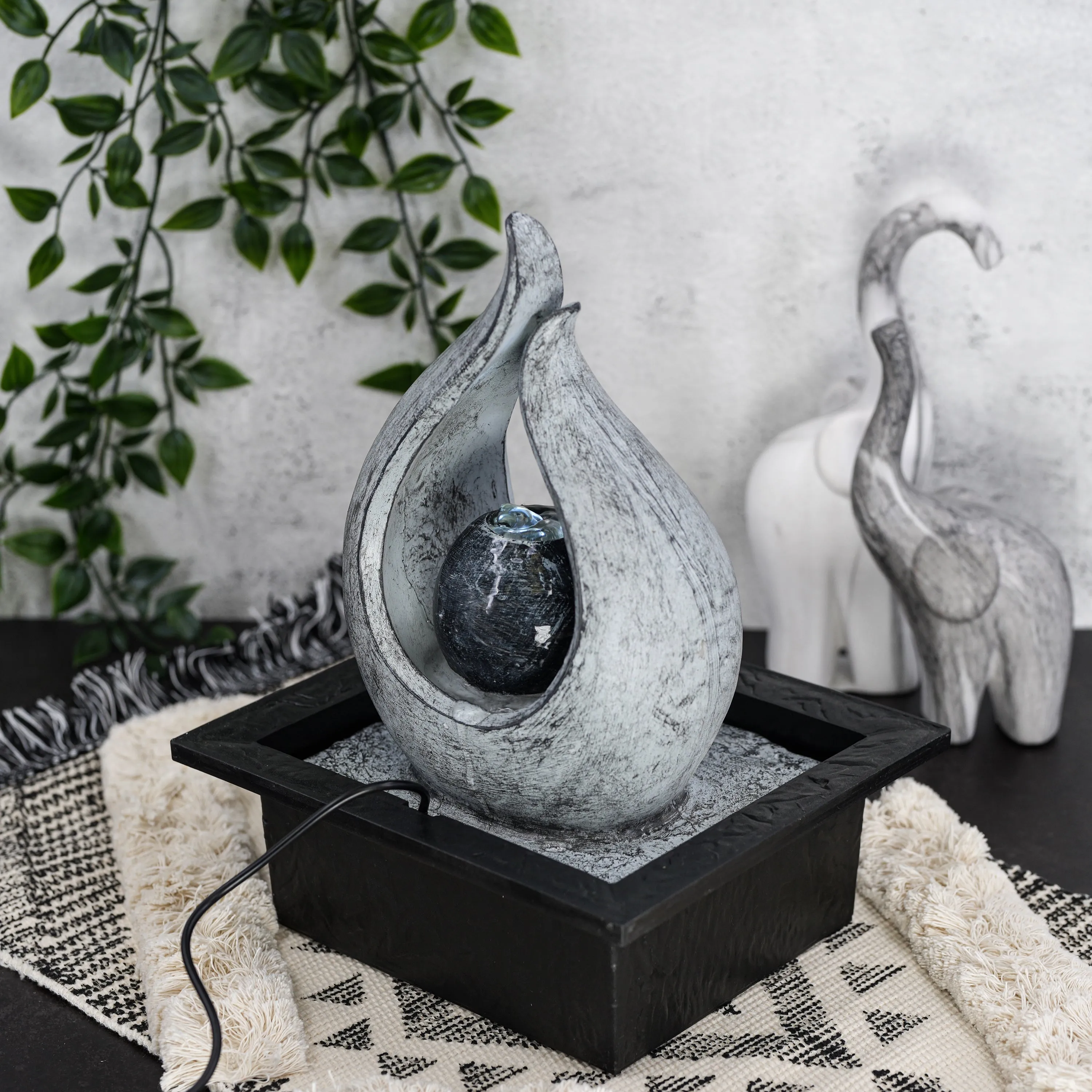 Flame Water Feature Indoor With LED