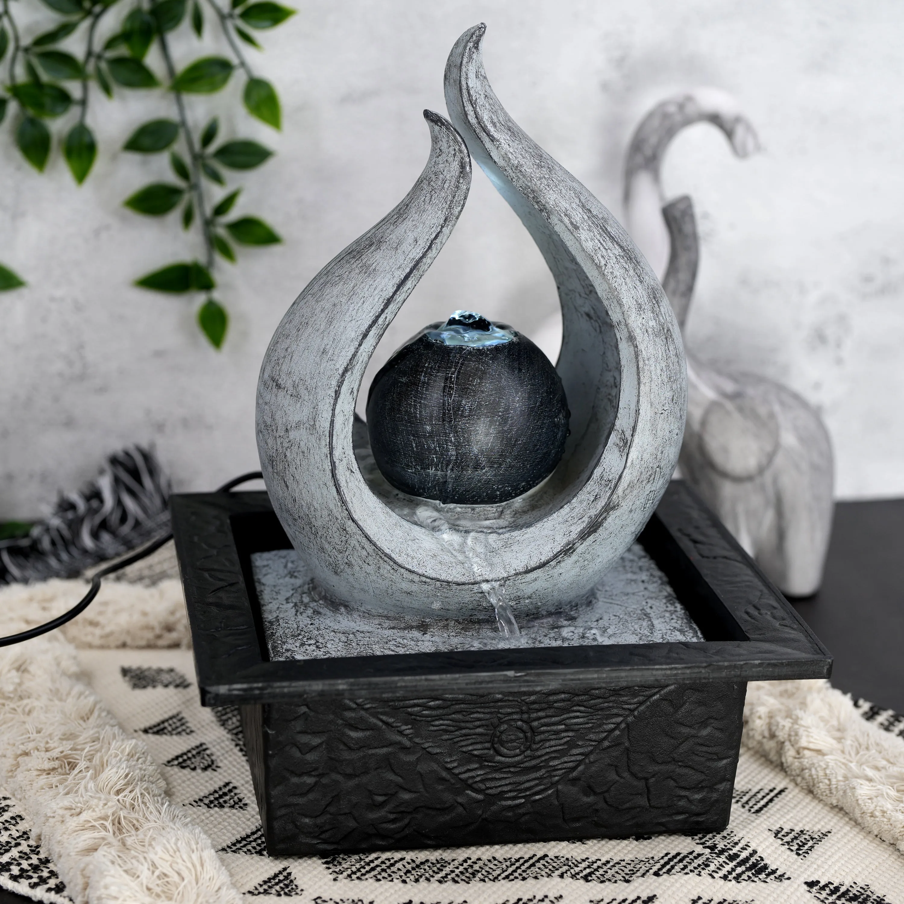 Flame Water Feature Indoor With LED