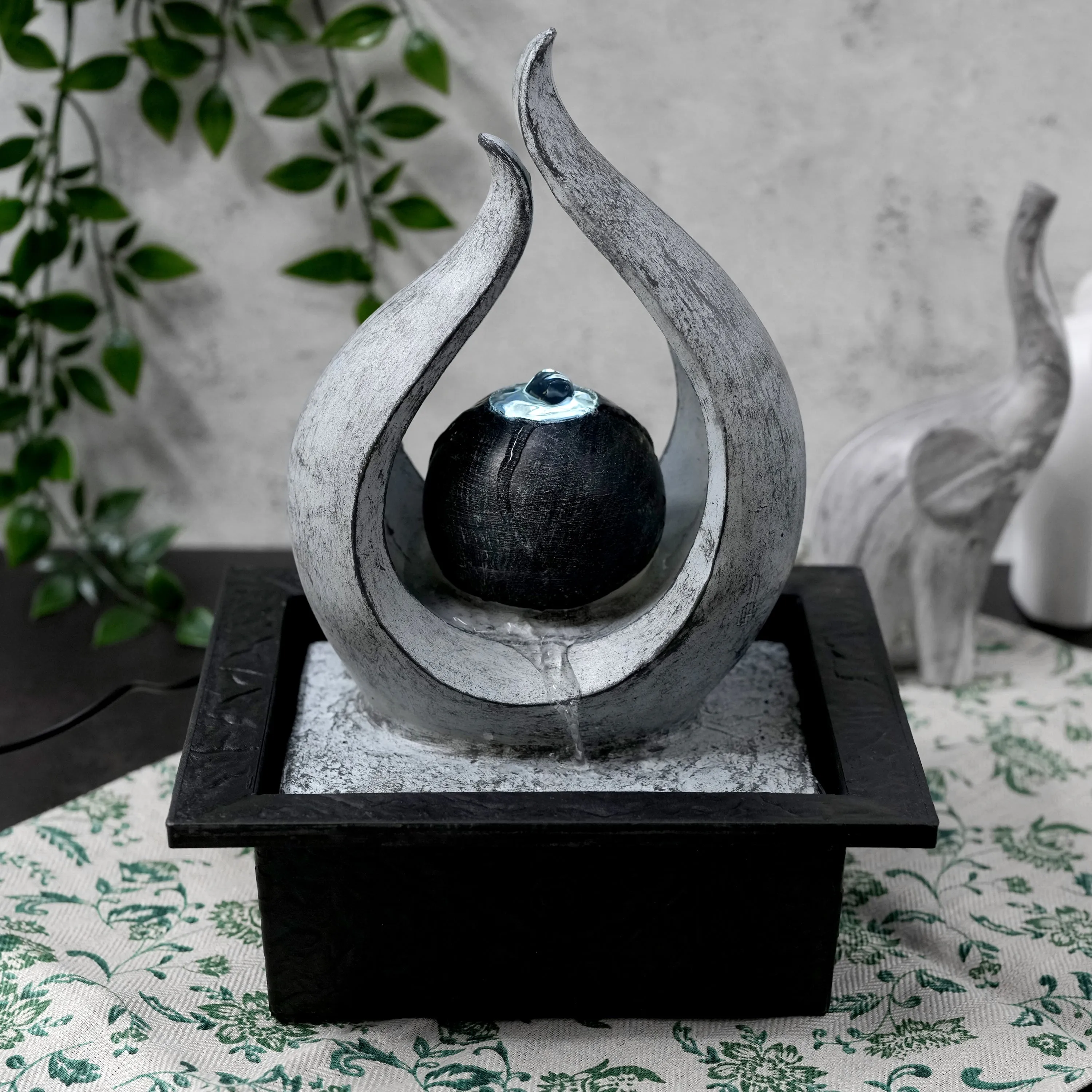 Flame Water Feature Indoor With LED
