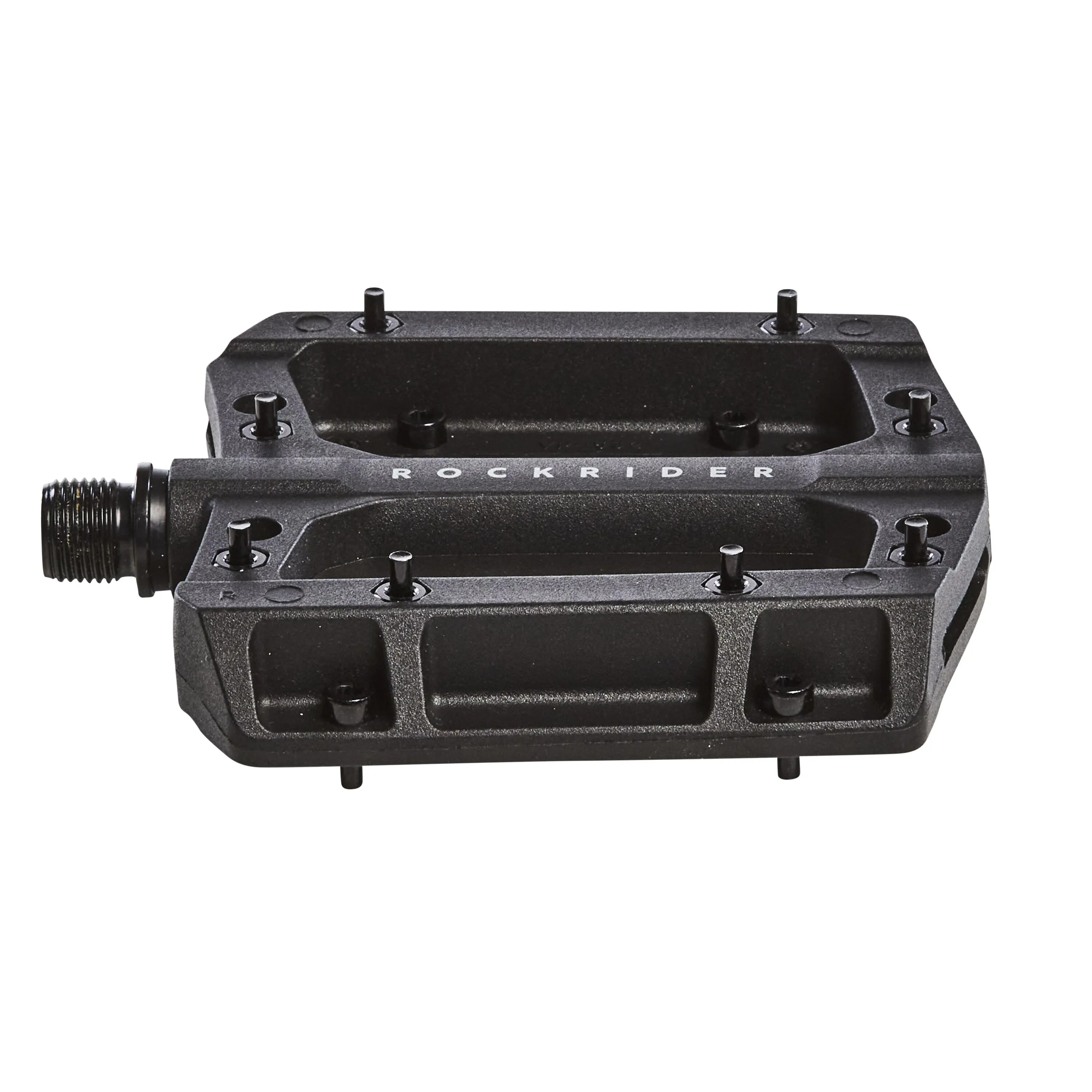 Flat pedals MTB 700 plastic ROCKRIDER, black