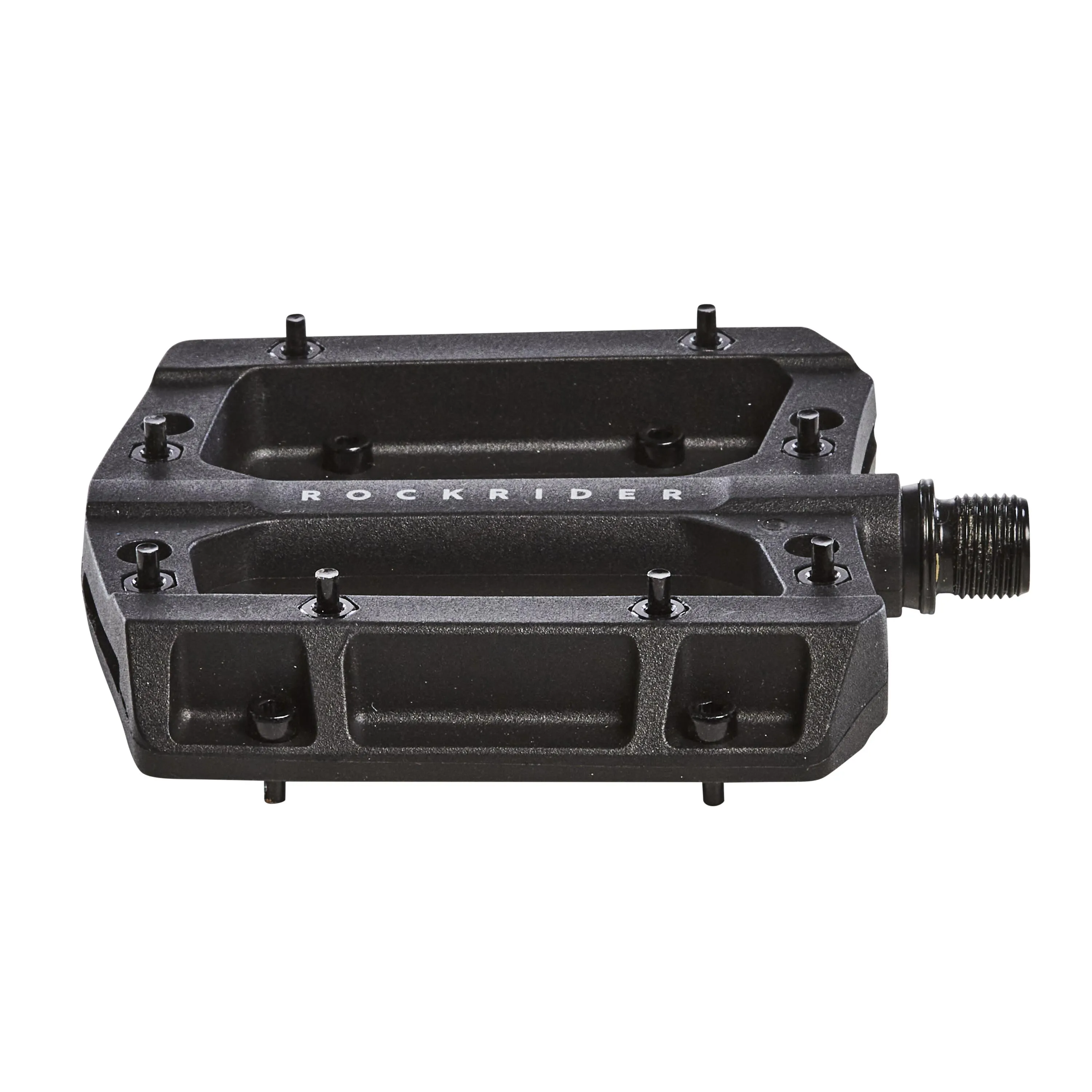 Flat pedals MTB 700 plastic ROCKRIDER, black