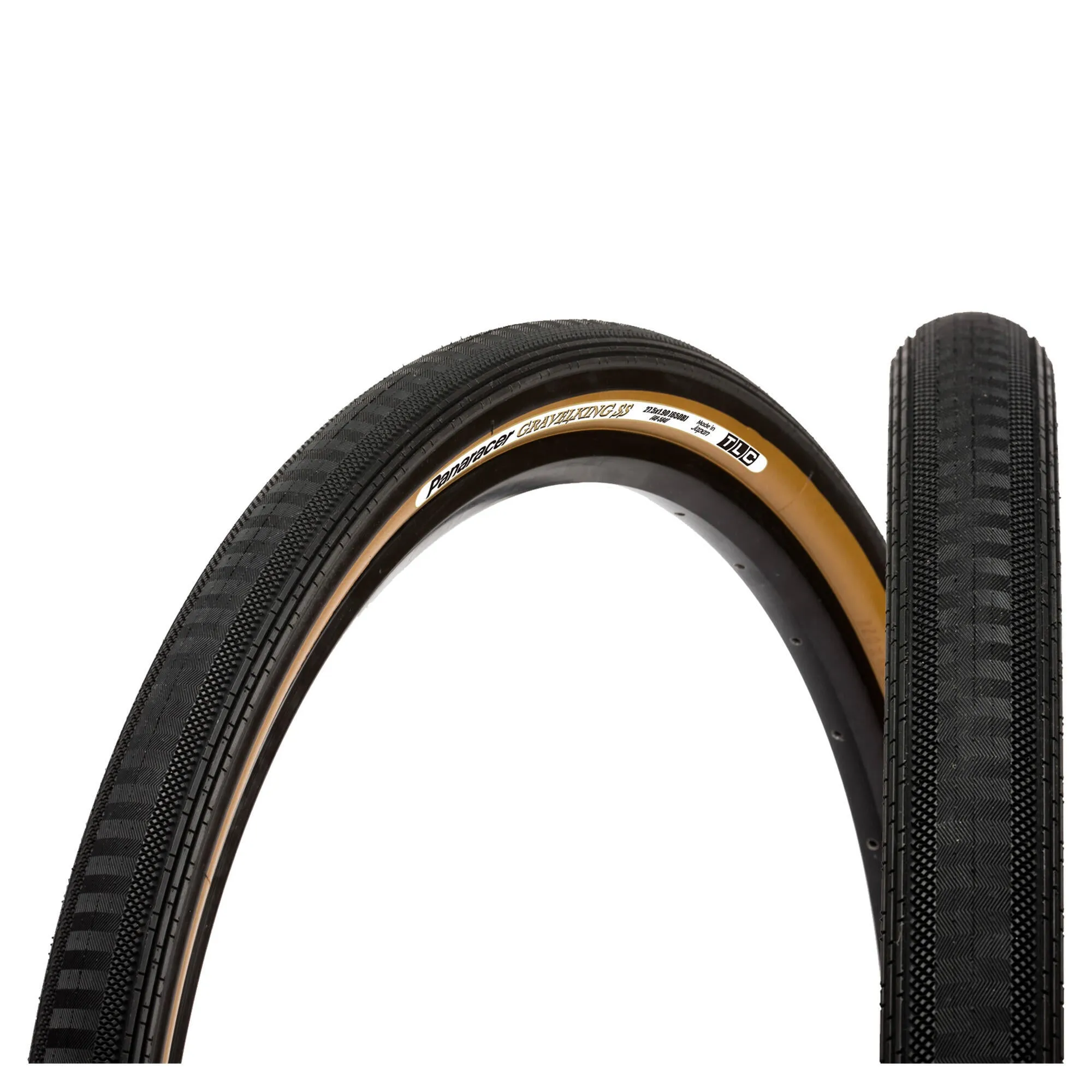 Gravelking Semi Slick Folding Tire - 28" - Black/Brown PANARACER, Black