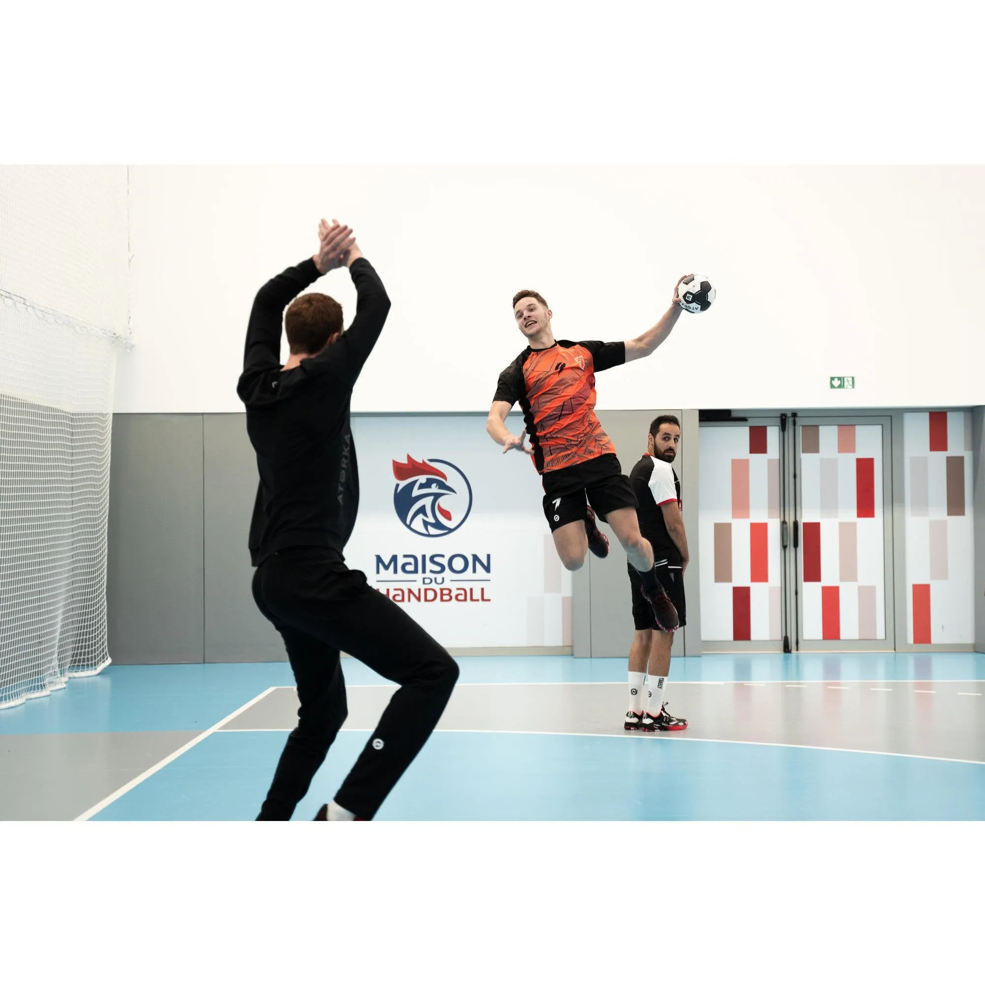 Handball size 3 IHF certified - H900 grey/white ATORKA, green grey/white