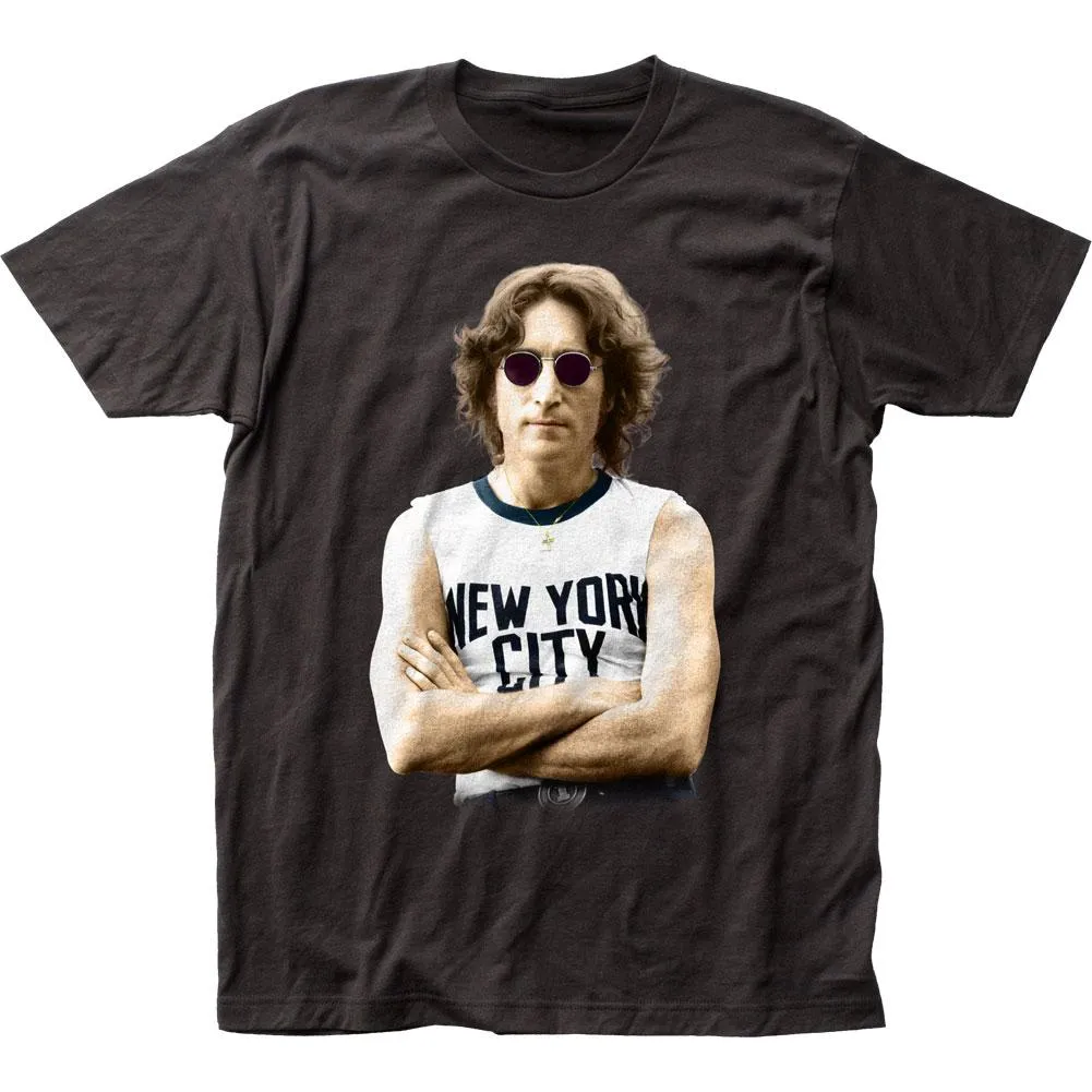 John Lennon Color Mens T Shirt Black
