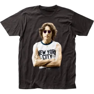 John Lennon Color Mens T Shirt Black