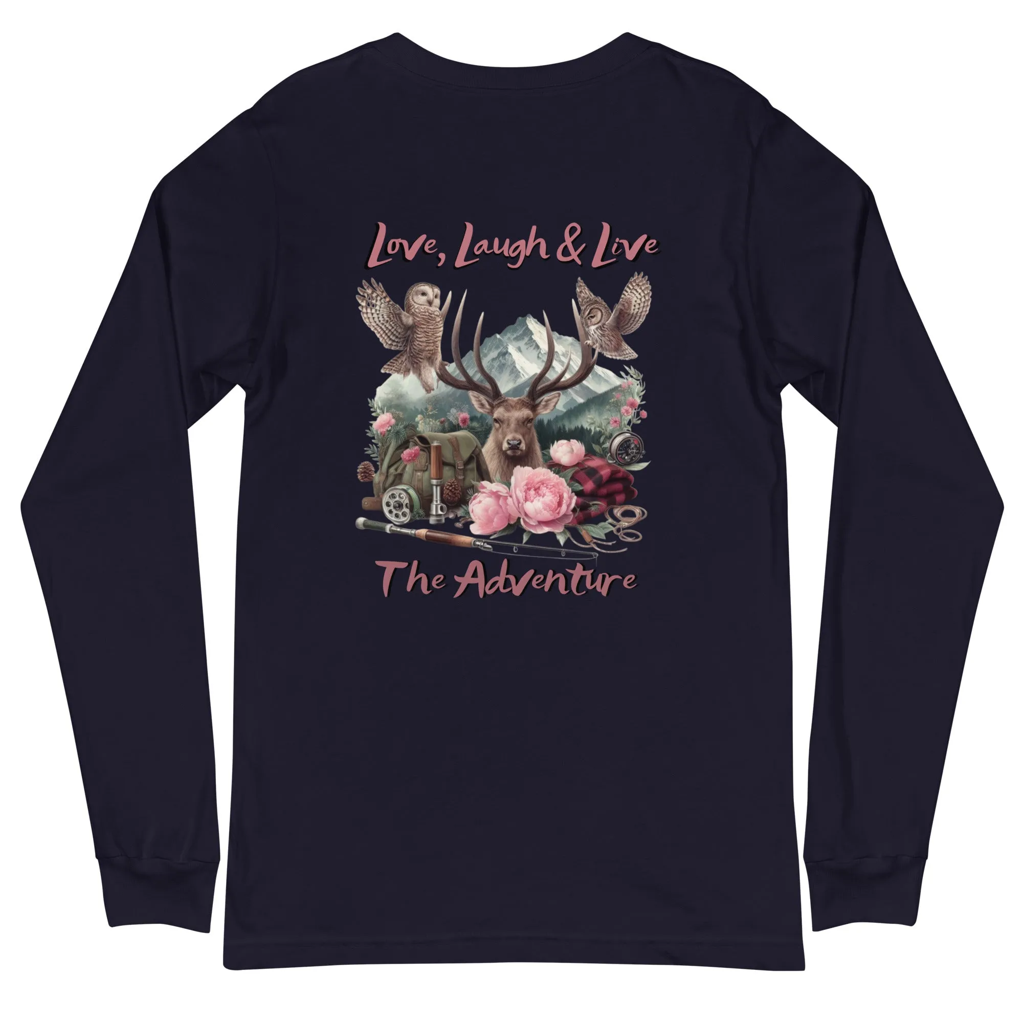 Unisex Long Sleeve Tee  Exclusive Love Life Live Outdoors MRRL&O Print Designs