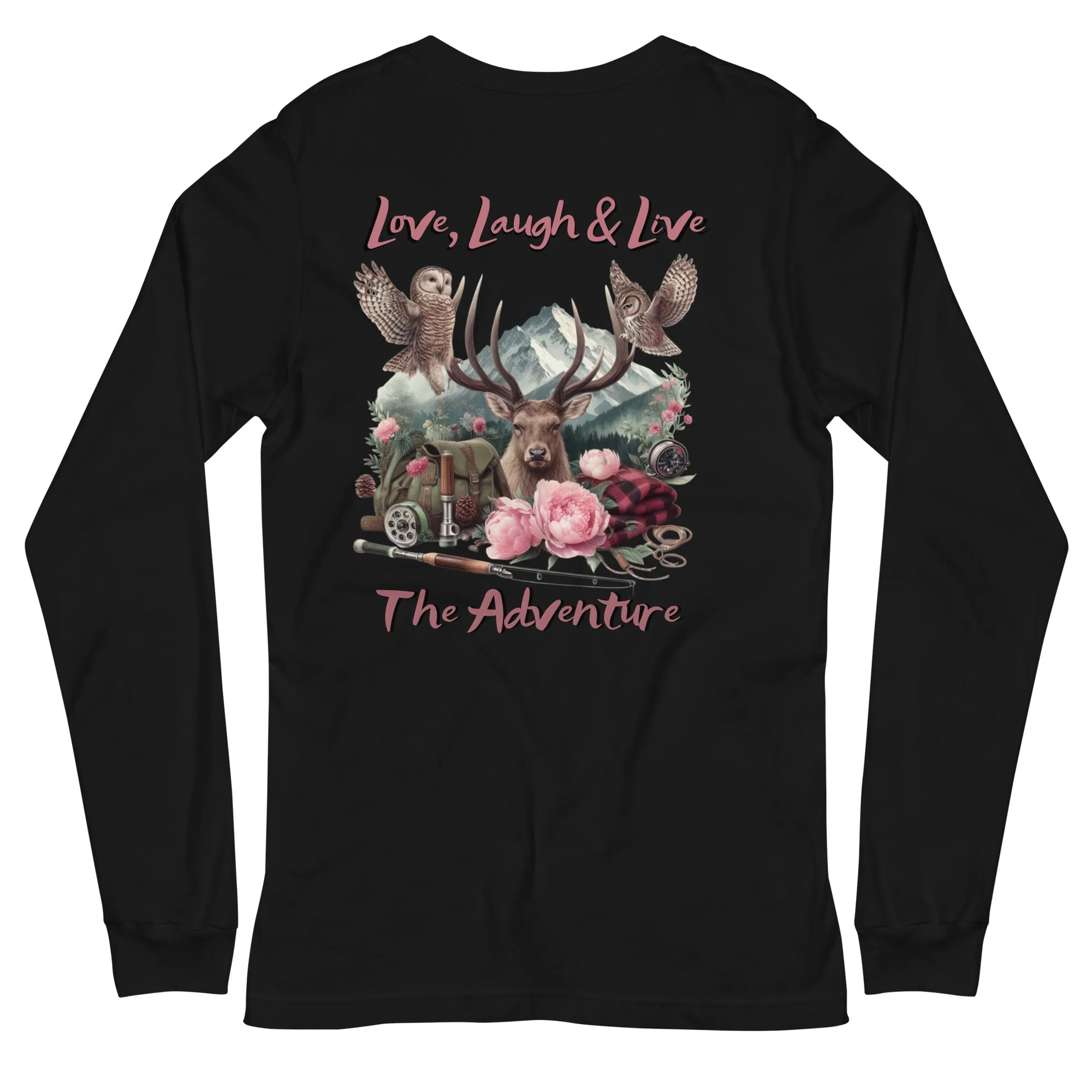 Unisex Long Sleeve Tee  Exclusive Love Life Live Outdoors MRRL&O Print Designs