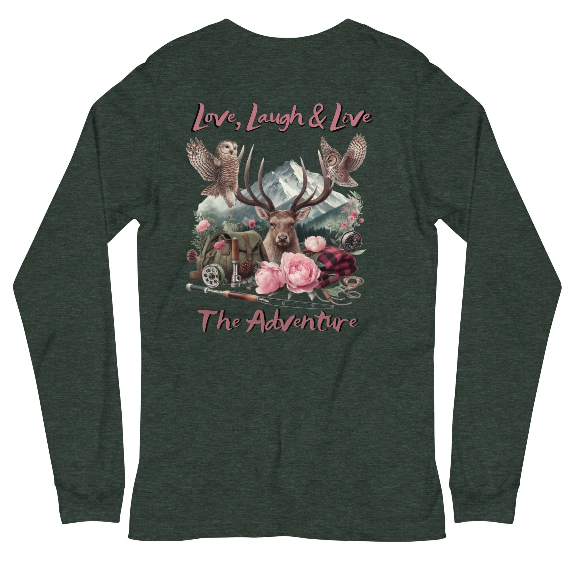 Unisex Long Sleeve Tee  Exclusive Love Life Live Outdoors MRRL&O Print Designs