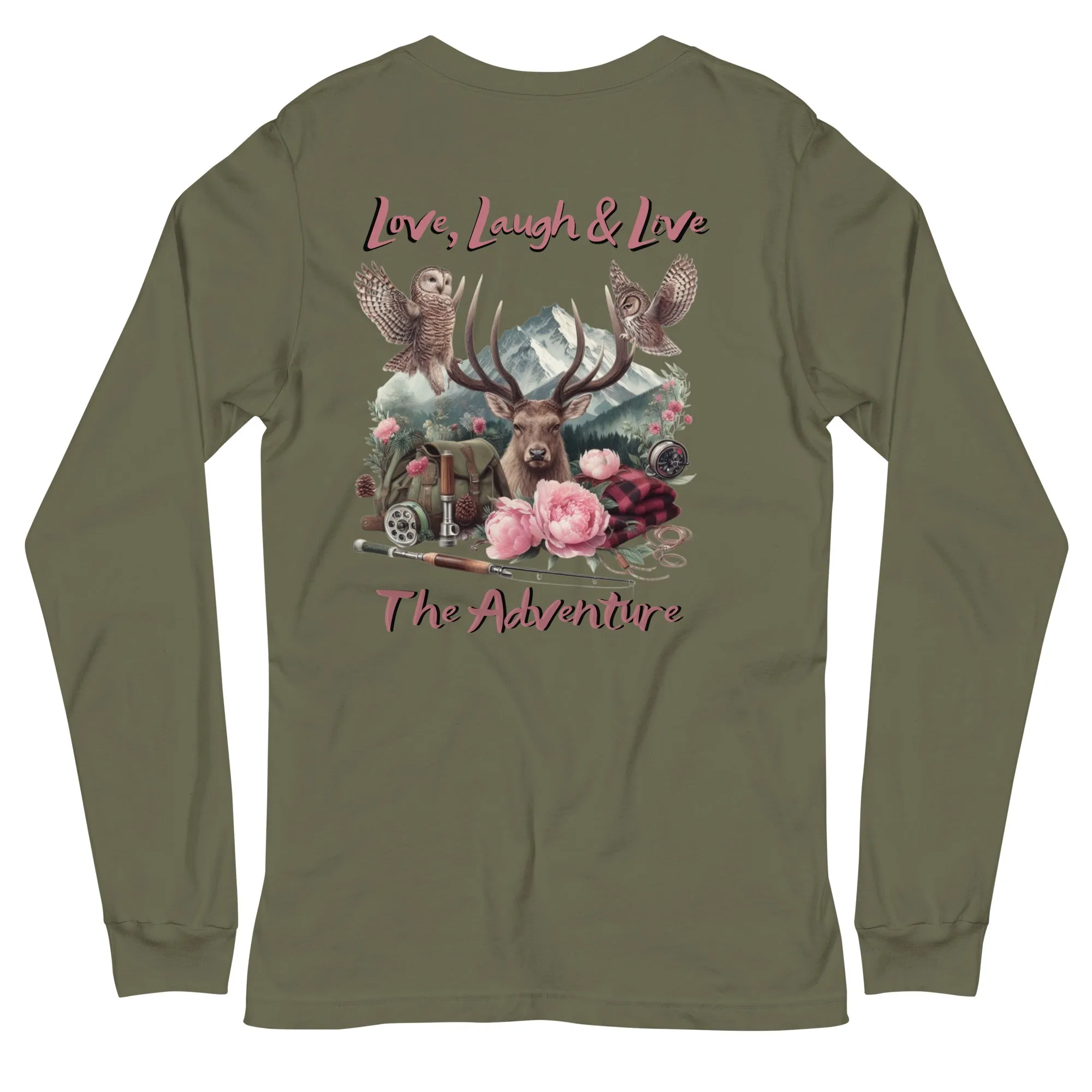 Unisex Long Sleeve Tee  Exclusive Love Life Live Outdoors MRRL&O Print Designs