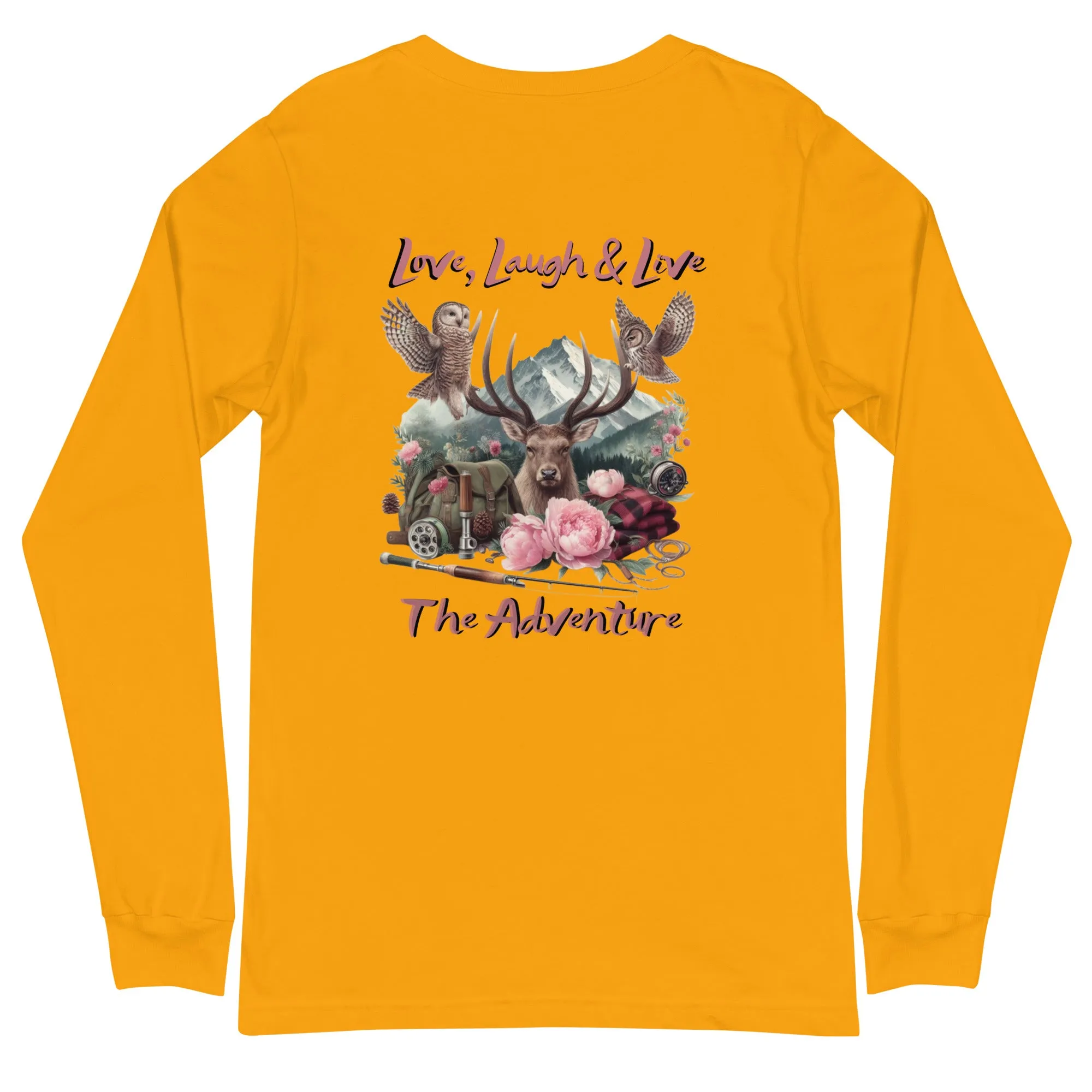 Unisex Long Sleeve Tee  Exclusive Love Life Live Outdoors MRRL&O Print Designs