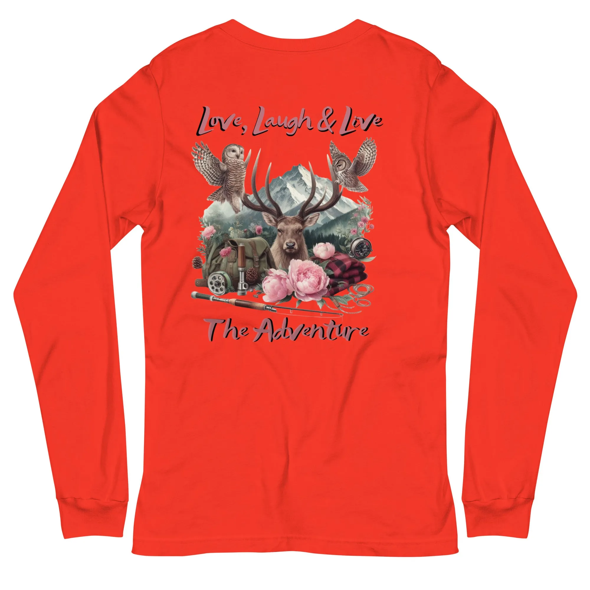 Unisex Long Sleeve Tee  Exclusive Love Life Live Outdoors MRRL&O Print Designs