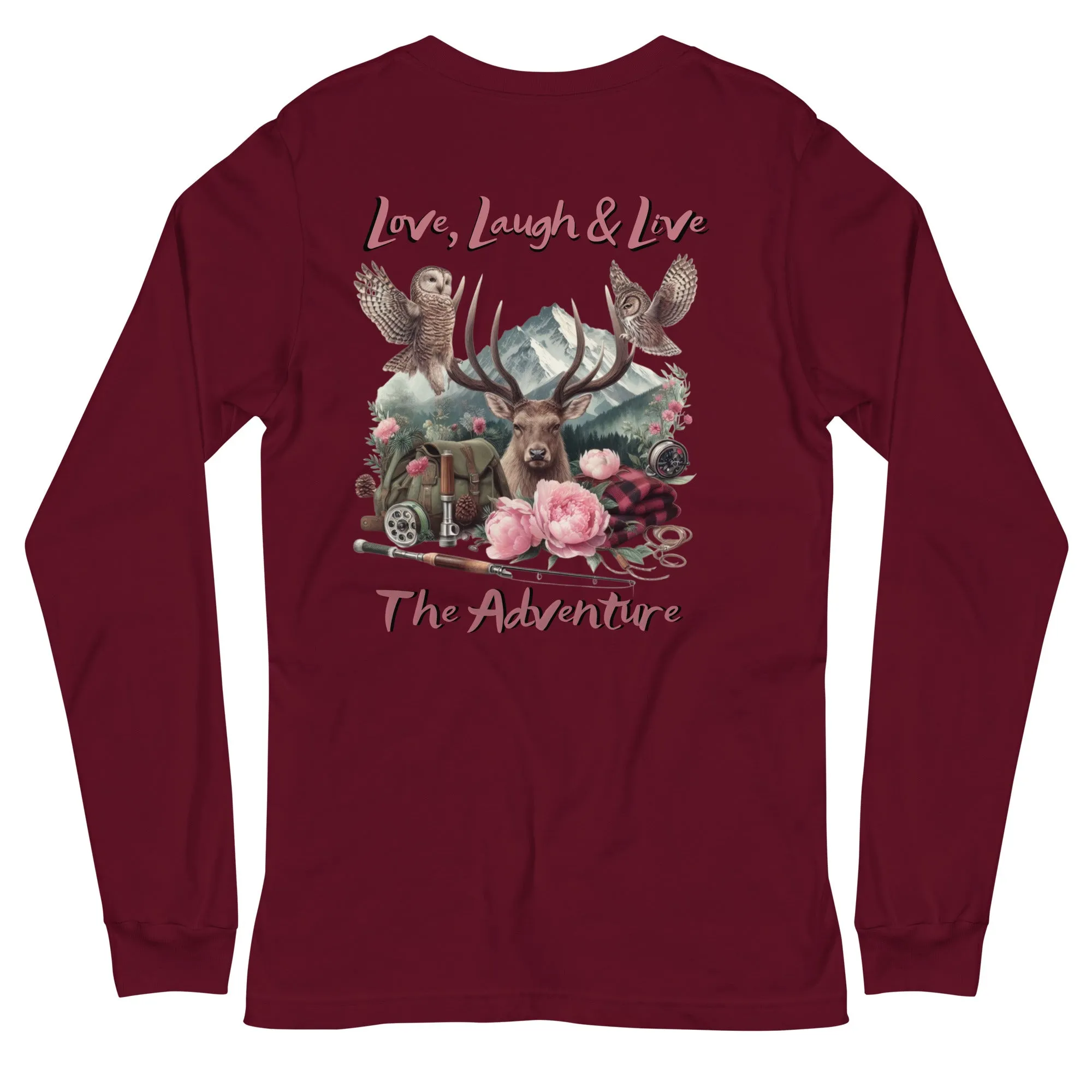 Unisex Long Sleeve Tee  Exclusive Love Life Live Outdoors MRRL&O Print Designs